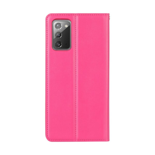 Stilfuldt Hanman Wallet etui - Samsung Galaxy Note 20 Rosaröd