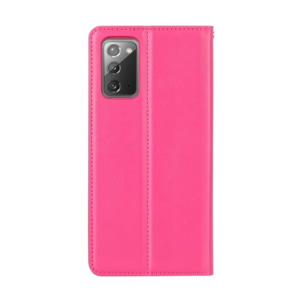 Tyylikäs Hanman Wallet -kotelo - Samsung Galaxy Note 20 Rosaröd