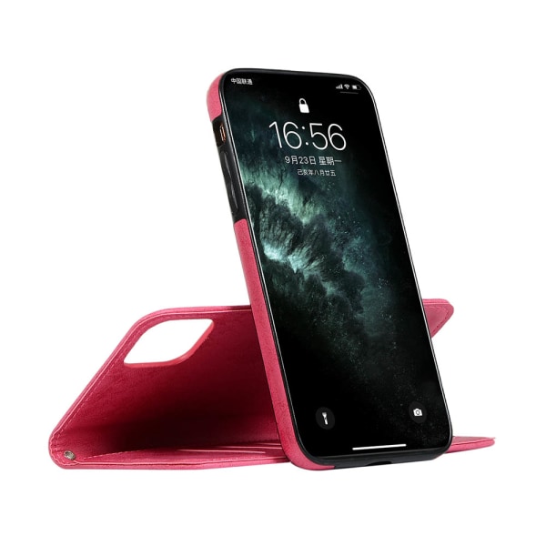 iPhone 11 Pro Max - Elegant Slittåligt Plånboksfodral Rosa