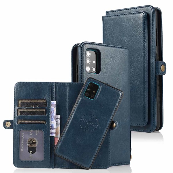Smooth Wallet Case - Samsung Galaxy A71 Mörkblå