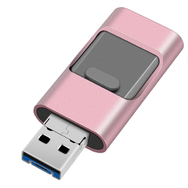 Lightning/Micro-USB-muisti (Tallenna puhelimesta) 128Gb Roséguld