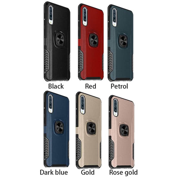 Samsung Galaxy A70 - Skal med Ringhållare Blå