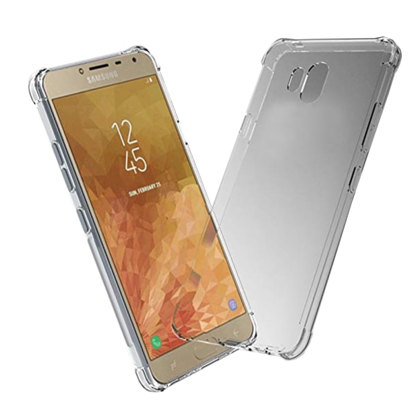 Flovemes Silikonskal med Skyddsfunktion Samsung Galaxy J4 2018 Transparent/Genomskinlig