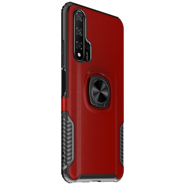 Huawei Nova 5T - Cover med ringholder Röd