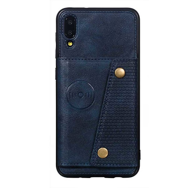 Samsung Galaxy A10 - Effektfullt Skal med Korthållare Ljusbrun