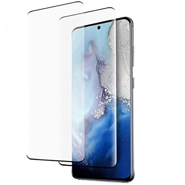 2-PACK S20 Ultra Skärmskydd 3D CASE-F 0,2mm HD-Clear Svart