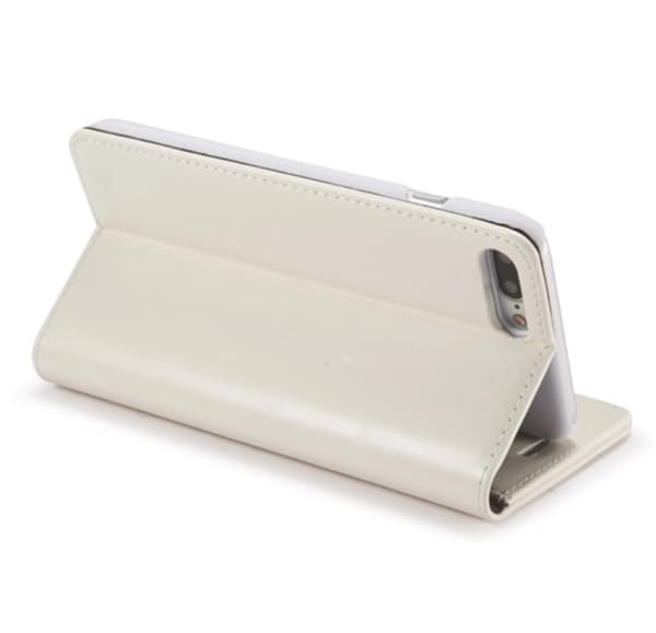 Praktiskt Stilsäkert Plånboksfodral i Läder iPHONE 7 PLUS CASEME Vit Vit