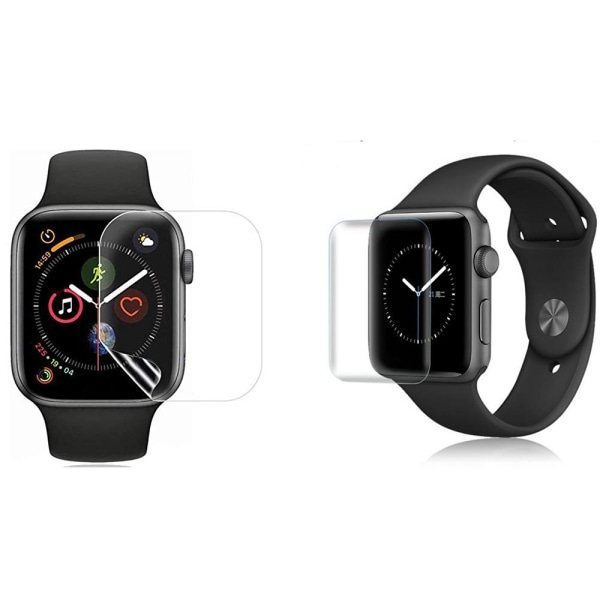 Pehmeä näytönsuoja PET Apple Watch Series 5/4 40/44mm Transparent/Genomskinlig 44mm