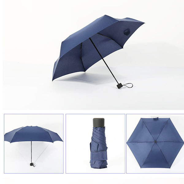 Skyddande Paraply mot Regn och Sol Mörkblå