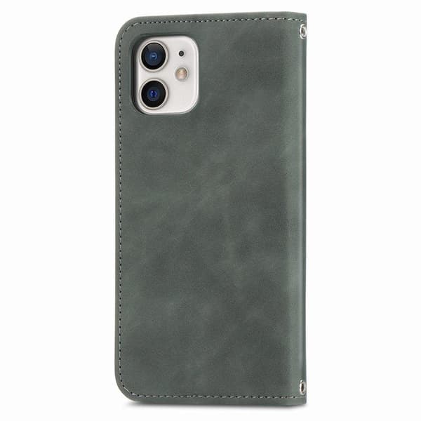 Praktisk Stilig Lommebokdeksel - iPhone 12 Grå