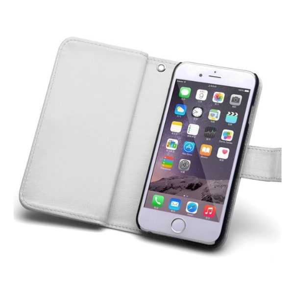 iPhone 6/6S Plus - Stilrent Plånboksfodral i Läder från LEMAN Vit