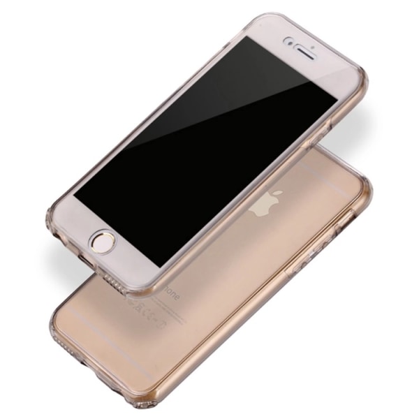 iPhone 7 - Eksklusivt stilfuldt silikonetui (for og bag) Guld