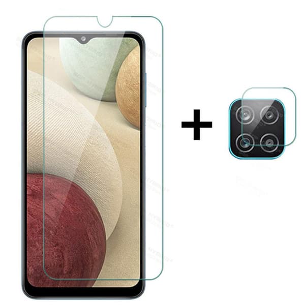 2-PACK Galaxy A12 Skärmskydd + Kameralinsskydd HD 0,3mm Transparent
