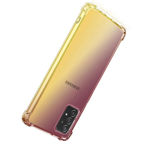 Skyddande Silikonskal - Samsung Galaxy A72 Blå/Rosa