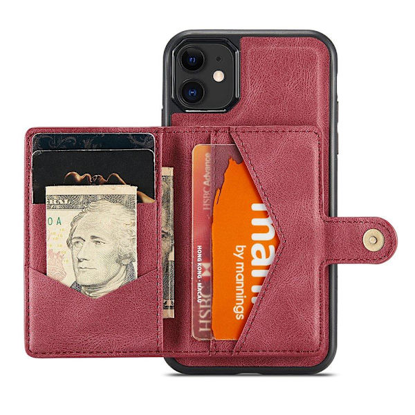 Smidigt Skal med Kortfack - iPhone 12 Roséguld