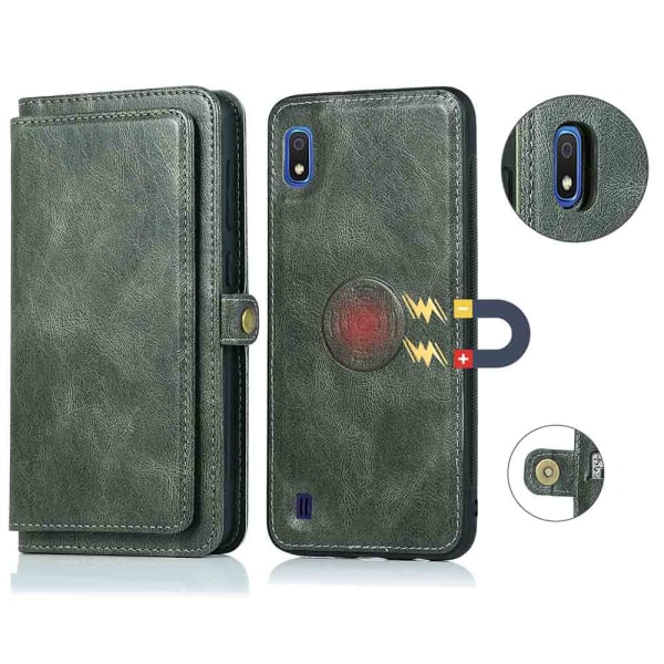Elegant Smooth Wallet Case - Samsung Galaxy A10 Mörkgrön