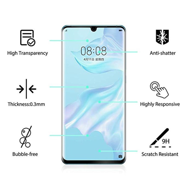 ProGuard Huawei P30 Pro näytönsuoja 2-PACK 3D 9H HD-Clear Transparent/Genomskinlig