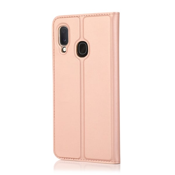 Smidigt Plånboksfodral - Samsung Galaxy A20E Roséguld