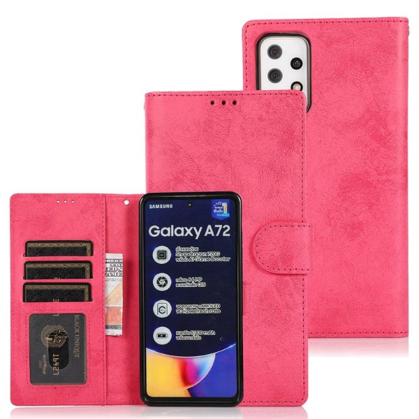 Smidigt Plånboksfodral - Samsung Galaxy A72 Mörkblå