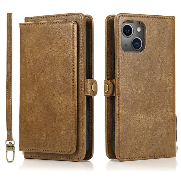 Praktiskt Kraftfullt Plånboksfodral - iPhone 13 Mini Mörkgrön