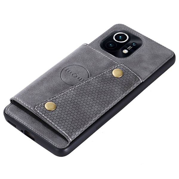 Stilsäkert Skyddsskal med Kortfack - Xiaomi Mi 11 Grå