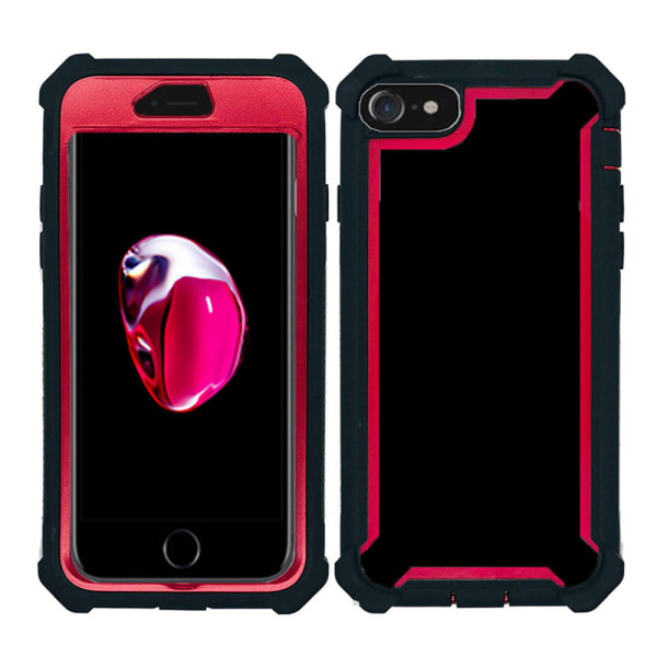 Beskyttende praktisk etui - iPhone 7 Röd