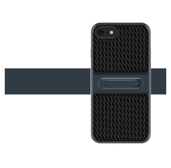 iPhone 7 - FLOVEME Eleganta Stötdämpande Hybridskal i Karbon Grå