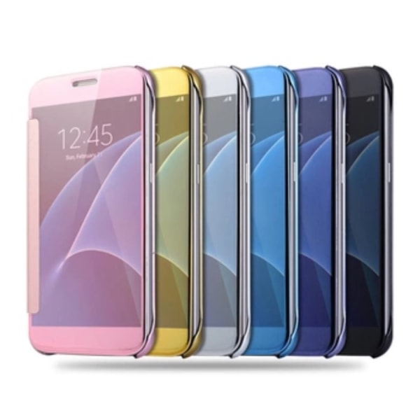 iPhone 6/6S - LEMAN Stilfuldt Clear View-etui (ORIGINAL) Blå