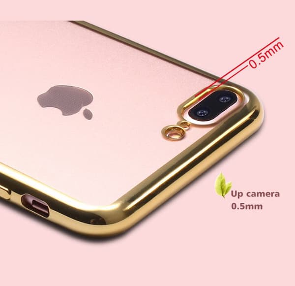 Tunt Elegant Praktiskt Silikonskal iPhone 8 LEMAN (MAX SKYDD) Silver/Grå