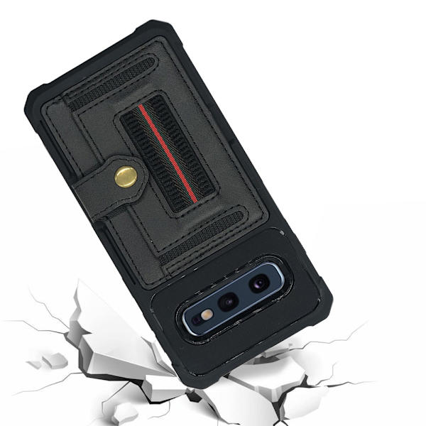 Samsung Galaxy S10E - Robust Skal med Kortfack Blå