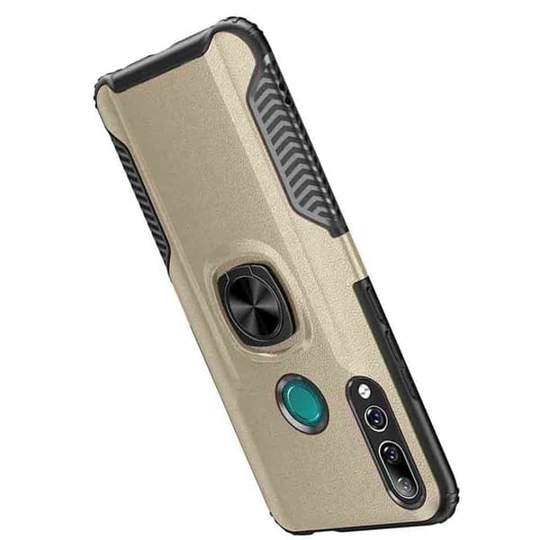 Stilrent Skal med Ringhållare - Huawei P Smart Z Guld