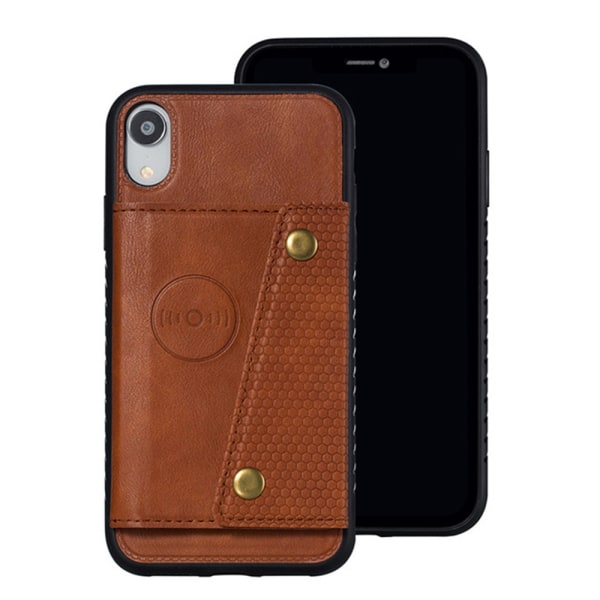 iPhone XR - Skal med Korthållare Röd