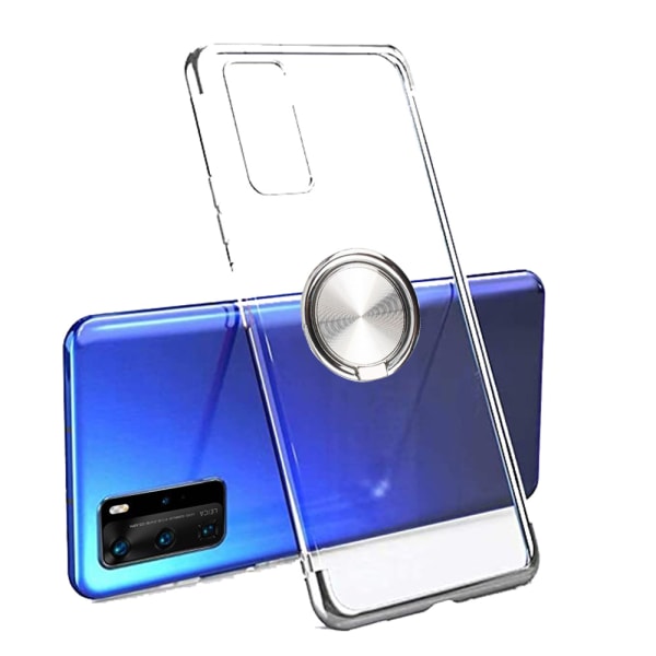 Glat cover med ringholder - Huawei P40 Pro Blå