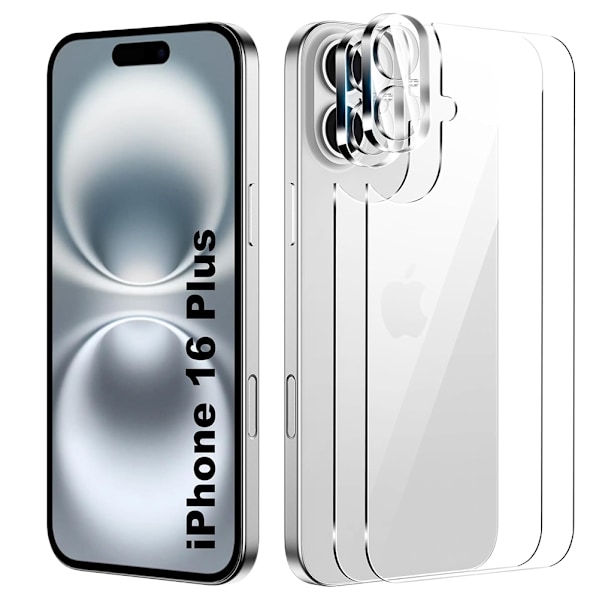 iPhone 16 Plus 3-in-1 Fram- & Baksida + Kameralinsskydd