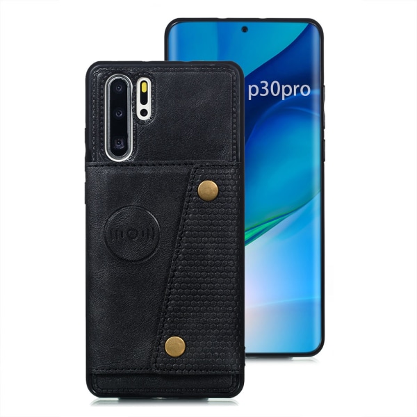 Professionelt cover med kortholder - Huawei P30 Pro Grå