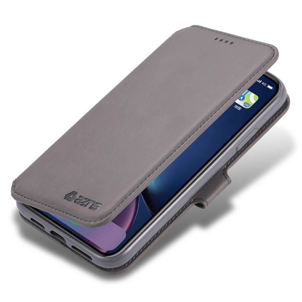 Praktisk Yazunshi Wallet Case - iPhone 12 Pro Max Grå