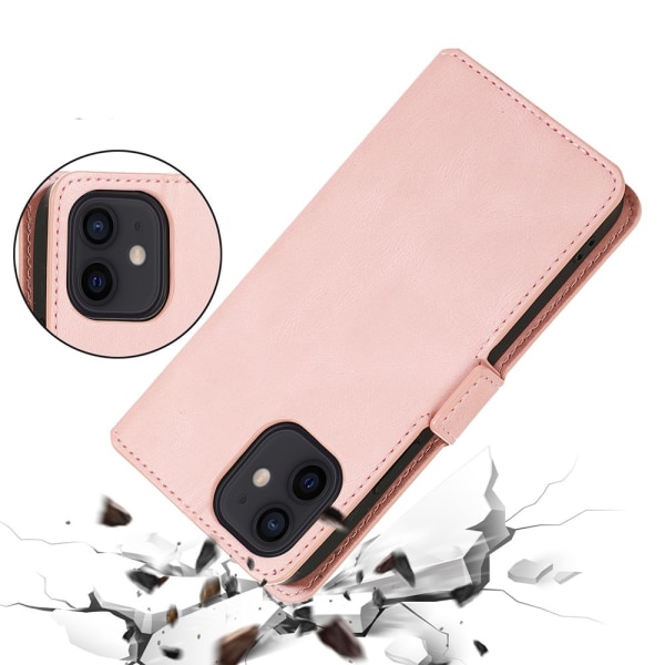 Ainutlaatuinen joustava lompakkokotelo FLOVEME - iPhone 12 Mini Röd