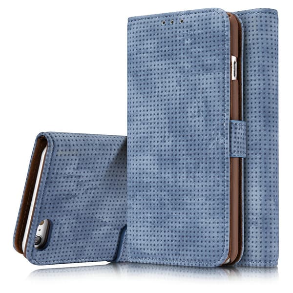 iPhone 6/6S Plus - Smart Fodral i "Old Look" (PU-Läder) Brun