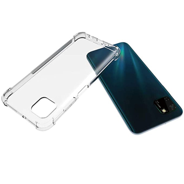 Huawei Y5p - Tukeva älykäs silikonisuojus (Floveme) Blå/Rosa