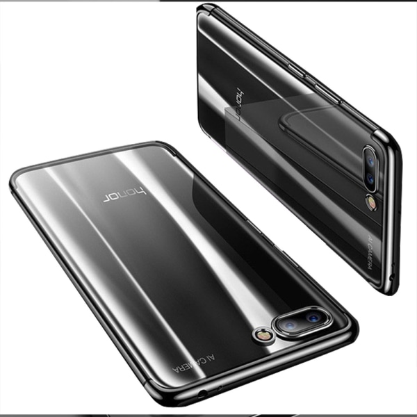 Huawei Y6 2018 - Elegant silikonbeskyttelsesdeksel Roséguld