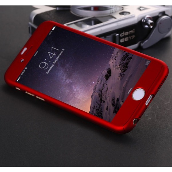 Tyylikäs suojakuori iPhone 6/6S:lle (edessä ja takana) Guld