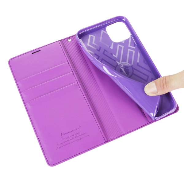 Elegant fleksibelt lommebokdeksel - iPhone 13 Pro Lila