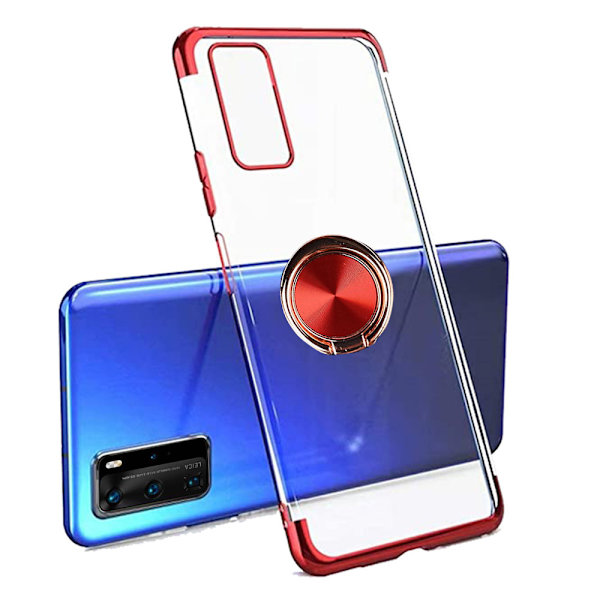 Skal med Ringhållare - Huawei P40 Pro Blå