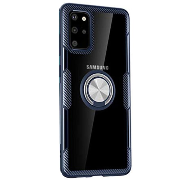 Effektfullt Skal med Ringhållare LEMAN - Samsung Galaxy S20 Plus Blå