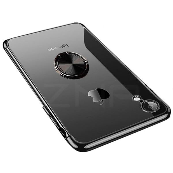 Stilsäkert FLOVEME Silikonskal med Ringhållare - iPhone XR Silver