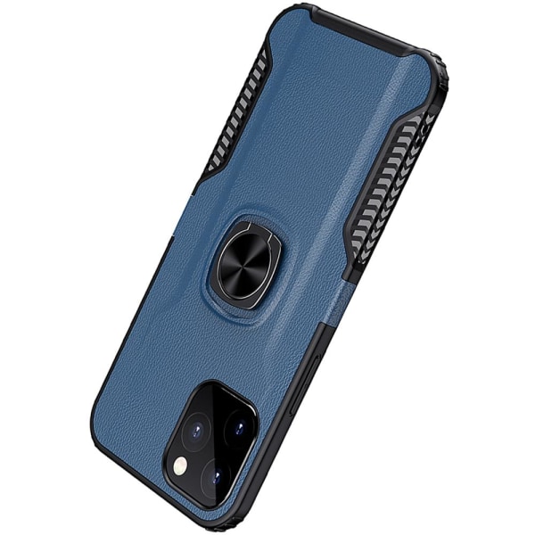 Glat cover med ringholder - iPhone 12 Pro Max Mörkblå