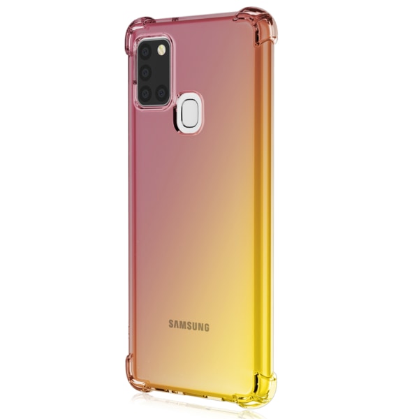 Samsung Galaxy A21S - Silikonikotelo Blå/Rosa