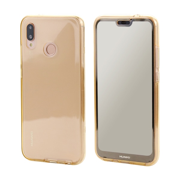 Huawei P20 Lite - Silikone cover Dobbeltsidet Touch funktion Guld