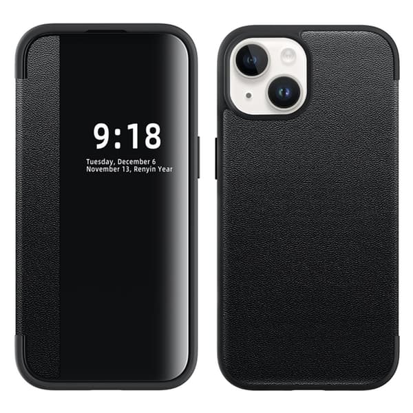 iPhone 15 Fodral med SIM-förvaring & fönster Orange