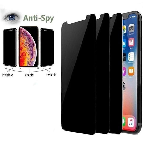 Anti-Spy Skärmskydd 0,3mm iPhone 12 Svart